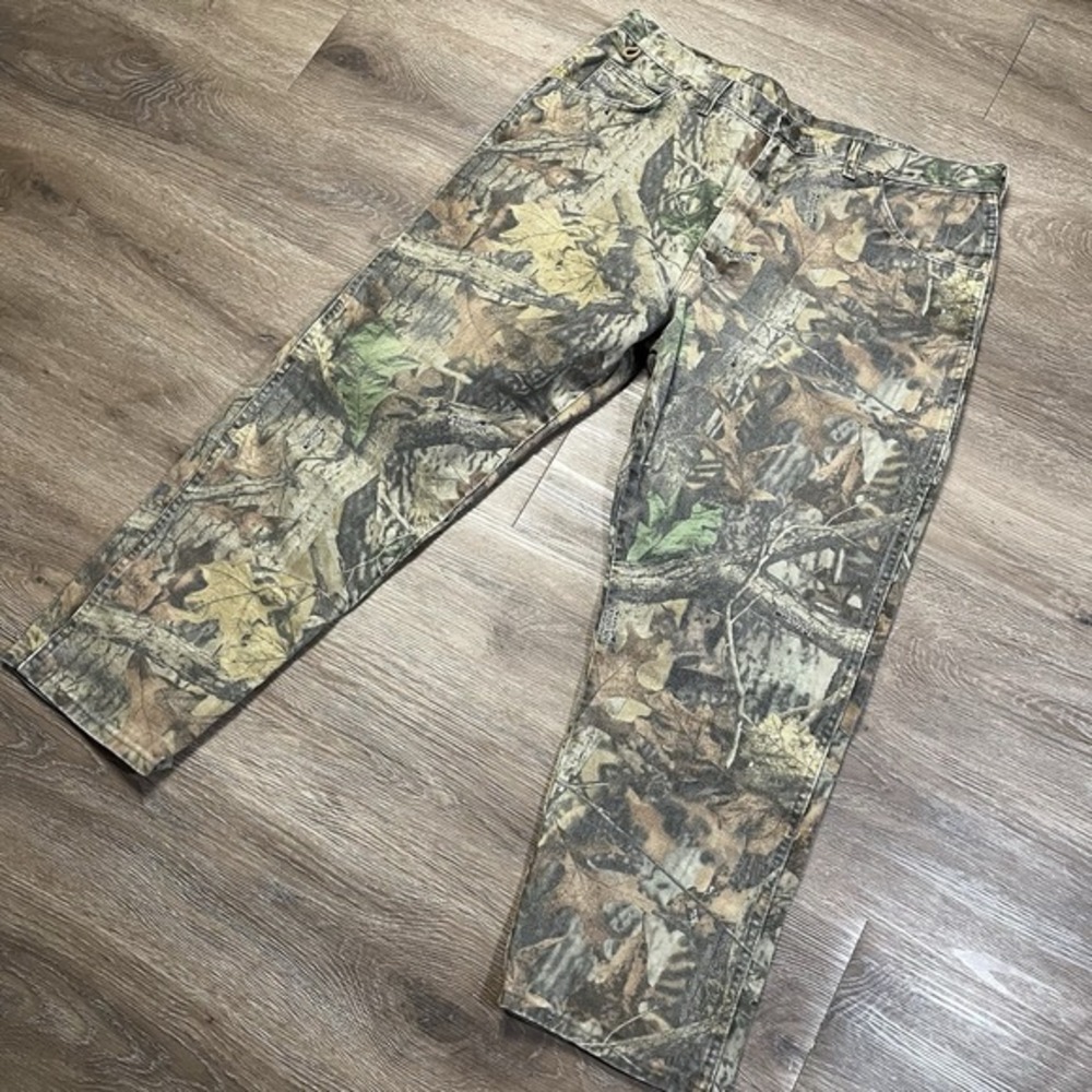 Vintage Wrangler Camo Pants Mens Size 40x29 Denim Rugged Wear Hunting Retro READ
